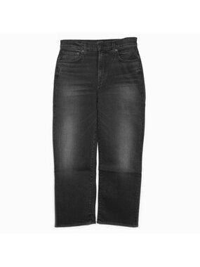 Edwin Bree Stove Pipe Crop Jeans Mid-Rise Black Size 28 Made in USA